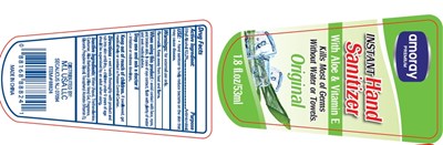 Image Of Label (Hand Sanitizer With Aloe And Vitamin E Original)